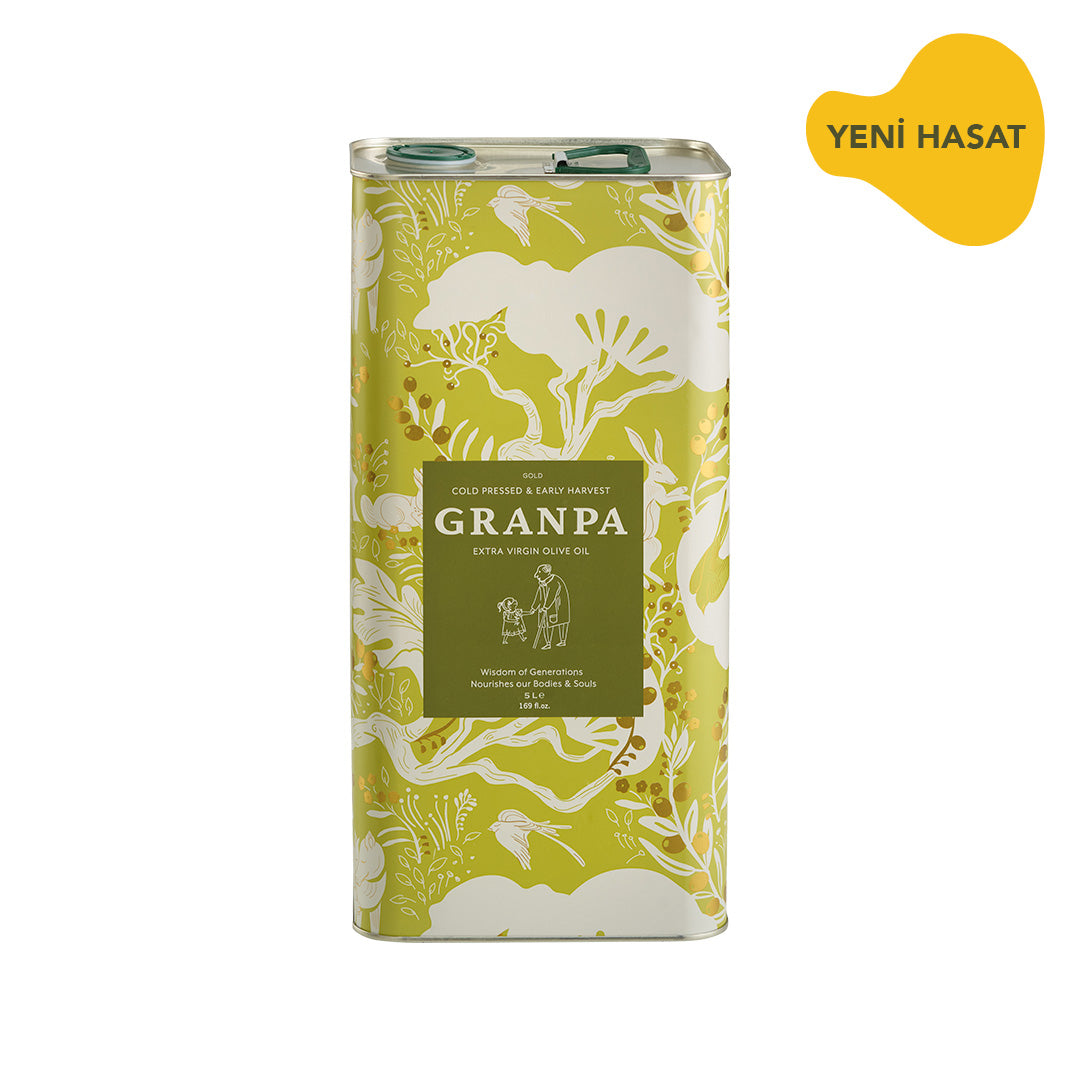 Granpa Gold 5 L erken hasat soğuk sıkım zeytinyağı – premium büyük teneke