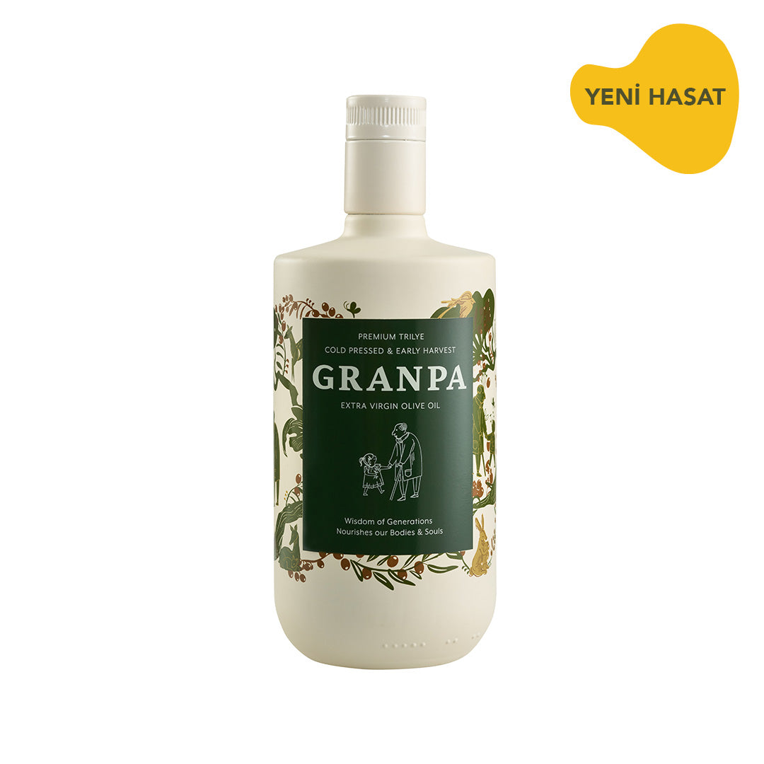 Granpa Premium Trilye 750 ml erken hasat soğuk sıkım zeytinyağı ürün görseli